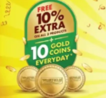 Weikfield Contest - Win 10 Gold Coins by SMS Unique Code 