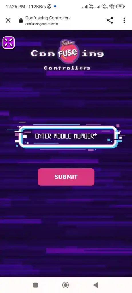 Gaming Controller enter mobile number