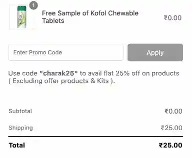 Make Payment of Rs.25 Shipping Charge and Place Your Order.