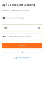 sign up Curious Jr Coding App