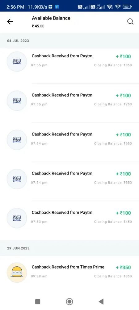 ₹100 Cashback In Your Paytm Wallet Balance.