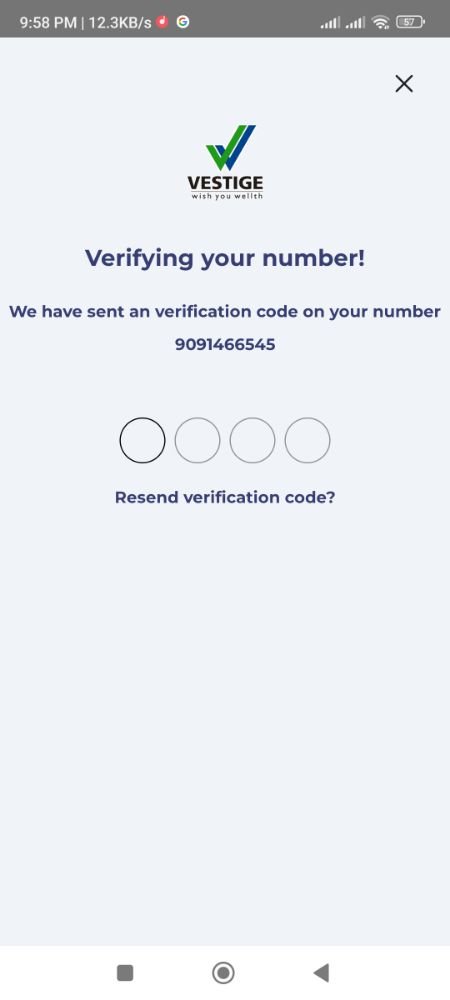 5. Verify your mobile number with OTP (One-Time Password).