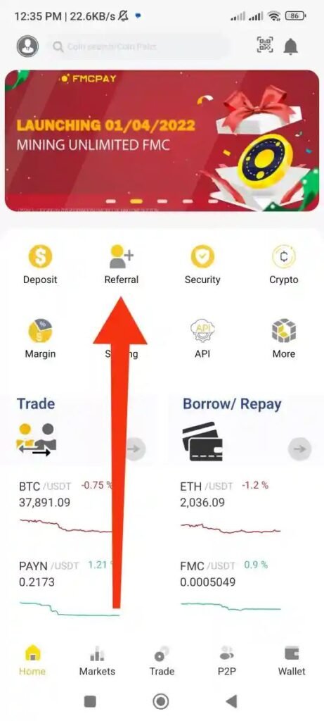 FMCPay Referral ID Code | Refer Earn ₹100
