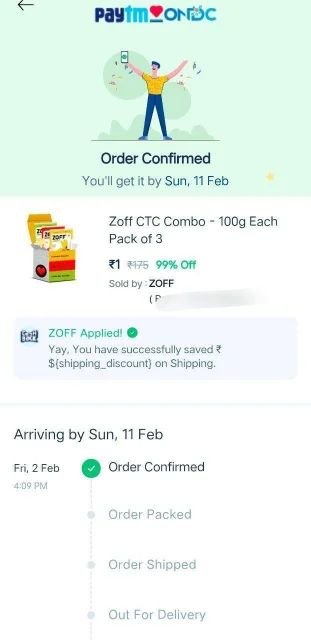 Payment ₹1 + Shipping