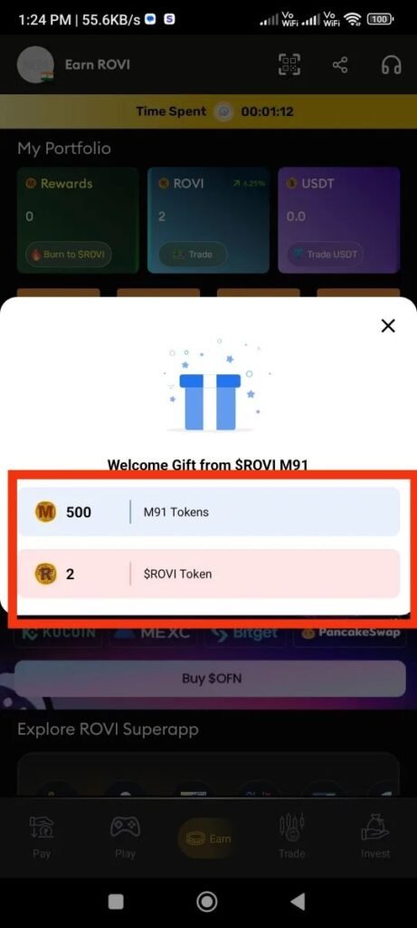 oney91 and rovi m91 Free 500 M91 Tokens + 2 $ROVI Token.