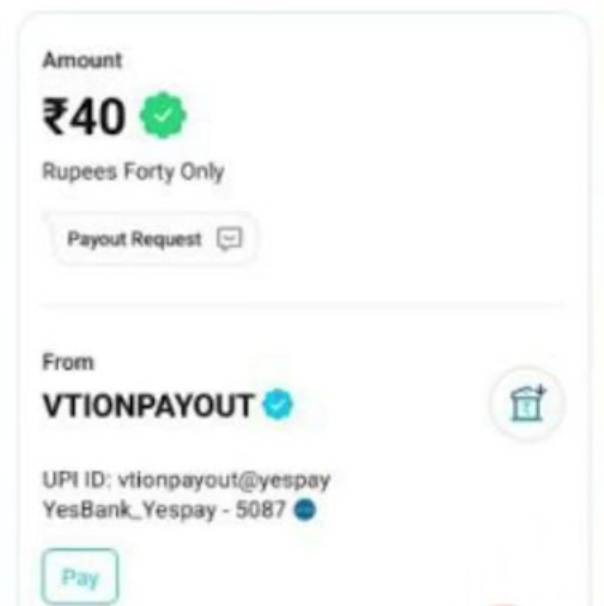 Vtion App Payment Proof